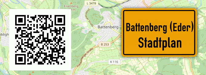 Stadtplan Battenberg (Eder)