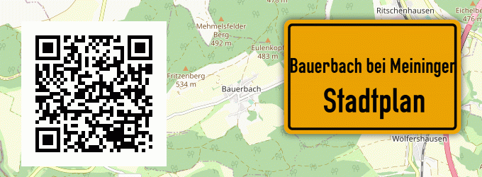 Stadtplan Bauerbach bei Meiningen