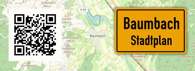 Stadtplan Baumbach, Hessen