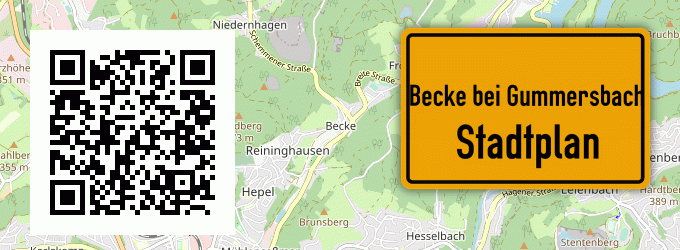 Stadtplan Becke bei Gummersbach