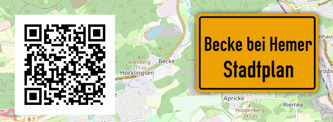 Stadtplan Becke bei Hemer