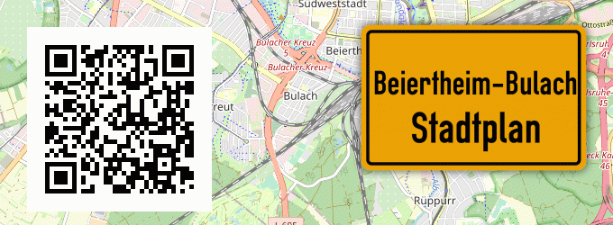 Stadtplan Beiertheim-Bulach