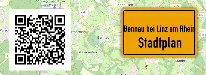 Stadtplan Bennau bei Linz am Rhein