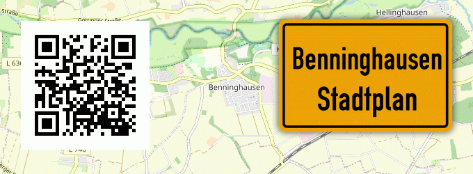 Stadtplan Benninghausen, Kreis Lippstadt