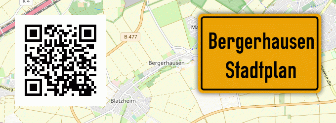 Stadtplan Bergerhausen, Schwaben