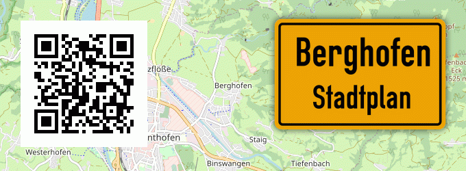 Stadtplan Berghofen, Kreis Frankenberg, Eder