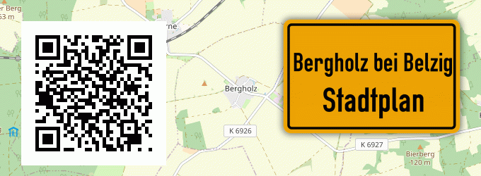 Stadtplan Bergholz bei Belzig
