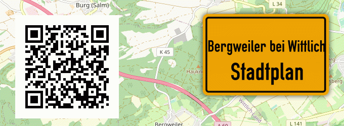 Stadtplan Bergweiler bei Wittlich
