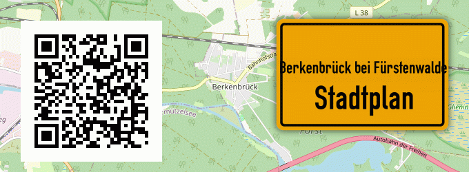 Stadtplan Berkenbrück bei Fürstenwalde