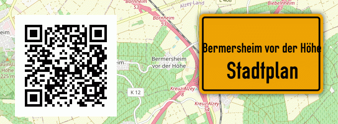 Stadtplan Bermersheim vor der Höhe