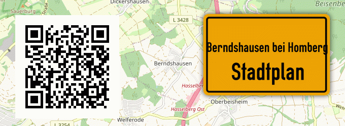 Stadtplan Berndshausen bei Homberg, Efze