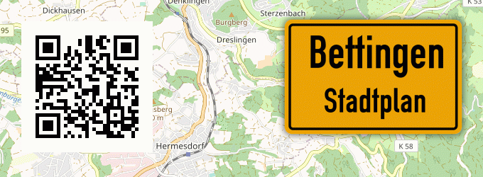 Stadtplan Bettingen, Oberberg Kreis