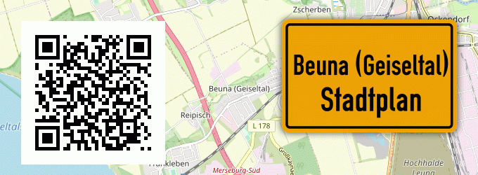 Stadtplan Beuna (Geiseltal)