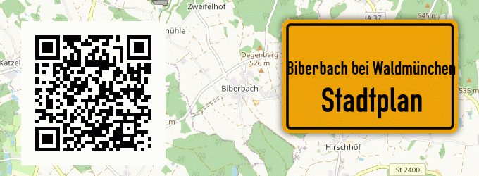 Stadtplan Biberbach bei Waldmünchen
