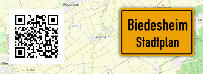 Stadtplan Biedesheim, Pfalz