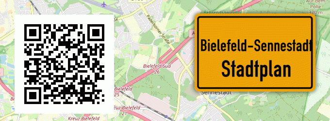 Stadtplan Bielefeld-Sennestadt