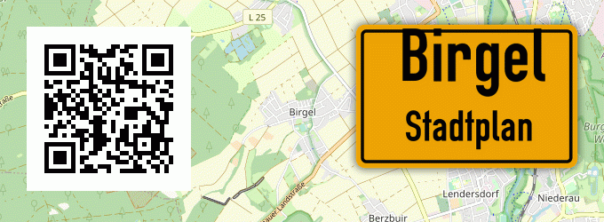 Stadtplan Birgel, Kreis Düren
