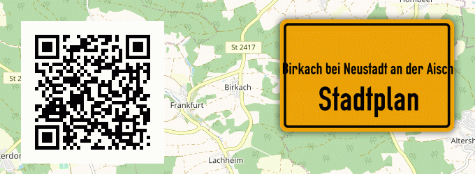 Stadtplan Birkach bei Neustadt an der Aisch