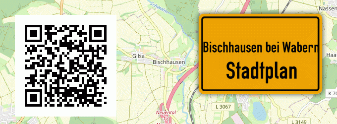 Stadtplan Bischhausen bei Wabern, Hessen