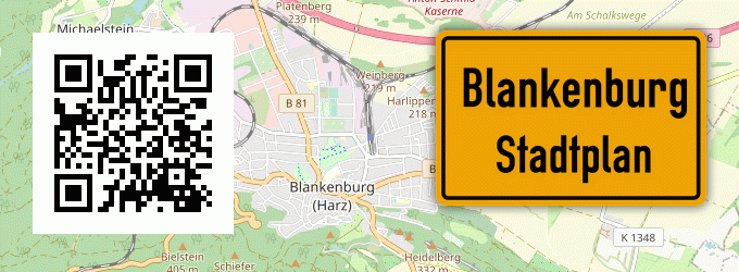 Stadtplan Blankenburg, Thüringen
