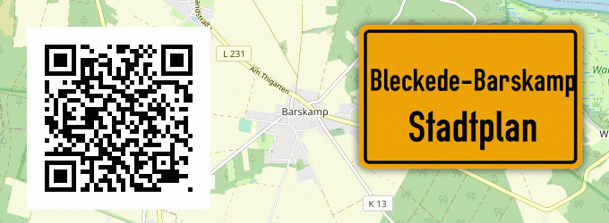 Stadtplan Bleckede-Barskamp