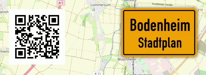 Stadtplan Bodenheim, Kreis Euskirchen
