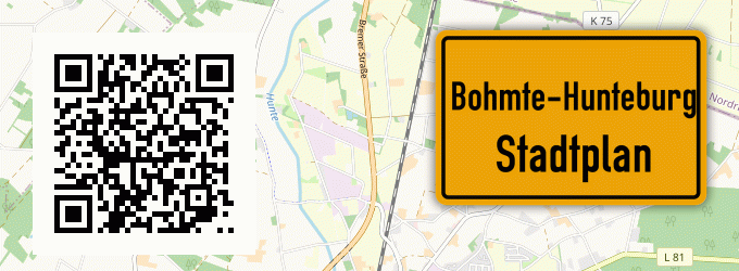 Stadtplan Bohmte-Hunteburg