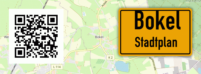 Stadtplan Bokel, Kreis Wiedenbrück