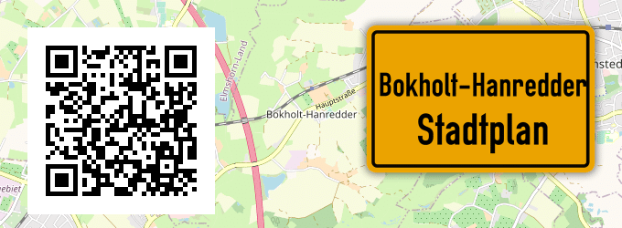 Stadtplan Bokholt-Hanredder