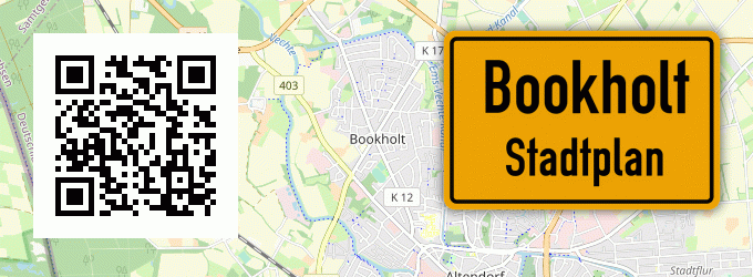 Stadtplan Bookholt
