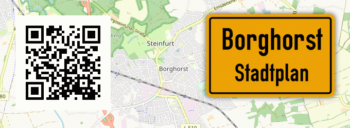 Stadtplan Borghorst, Westfalen