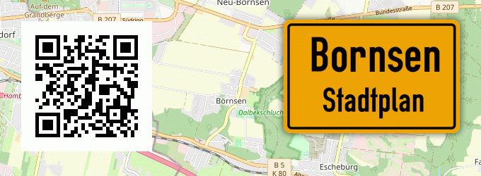 Stadtplan Bornsen, Kreis Uelzen