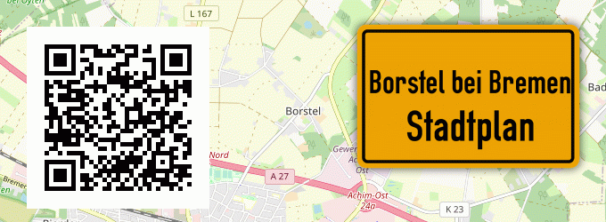 Stadtplan Borstel bei Bremen