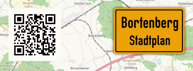 Stadtplan Bortenberg