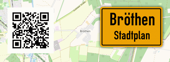 Stadtplan Bröthen, Kreis Herzogtum Lauenburg