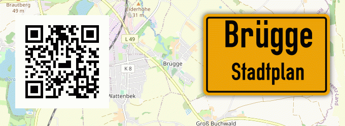 Stadtplan Brügge, Holstein