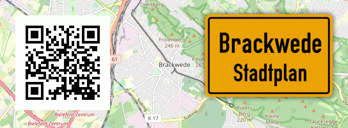 Stadtplan Brackwede, Westfalen
