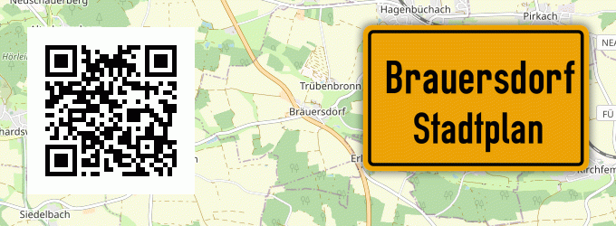Stadtplan Brauersdorf, Kreis Kronach
