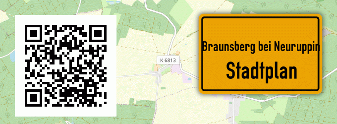 Stadtplan Braunsberg bei Neuruppin
