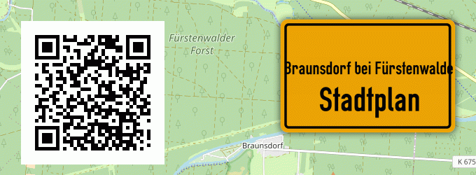 Stadtplan Braunsdorf bei Fürstenwalde, Spree