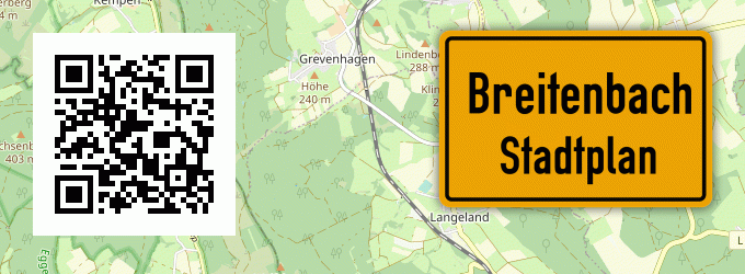 Stadtplan Breitenbach, Kreis Rotenburg an der Fulda