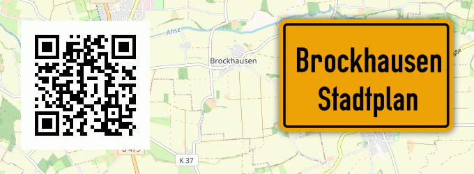Stadtplan Brockhausen, Kreis Soest, Westfalen