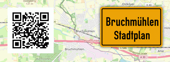 Stadtplan Bruchmühlen, Westfalen