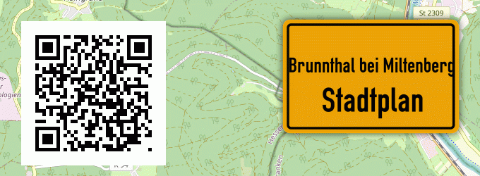 Stadtplan Brunnthal bei Miltenberg