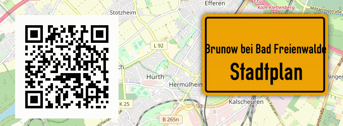 Stadtplan Brunow bei Bad Freienwalde