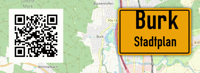 Stadtplan Burk, Oberfranken