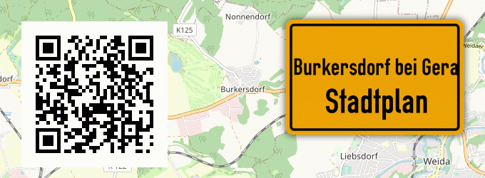 Stadtplan Burkersdorf bei Gera
