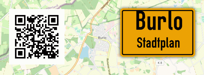Stadtplan Burlo, Kreis Borken, Westfalen