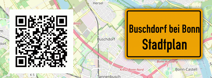 Stadtplan Buschdorf bei Bonn