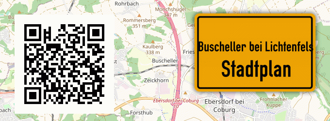 Stadtplan Buscheller bei Lichtenfels, Bayern